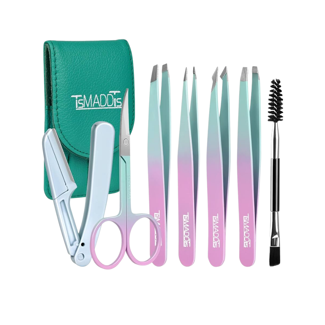 TsMADDTs 6 pcs Tweezers Set for Women
