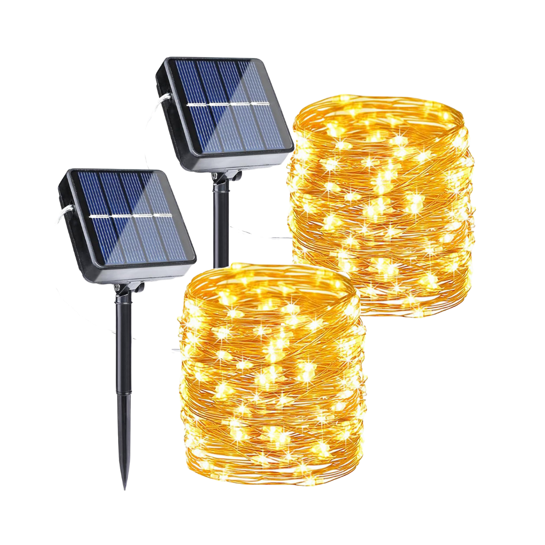 Joomer Solar Fairy Lights, 2-Pack Total 80FT